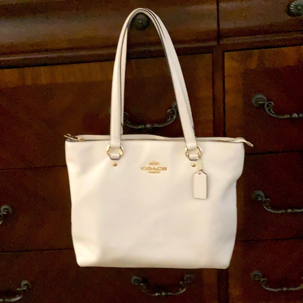 Coach Cream Colored Shoulder Bag